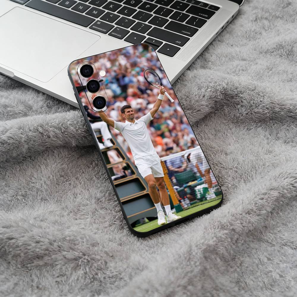 Novak Djokovic-Tennis Black Soft Silicone Phone Case for Samsung Galaxy A73, A71, A72, A70, A53, A52, A51