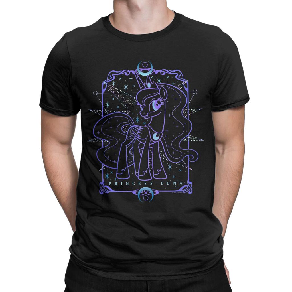 Men's Princess Luna MLP T Shirts  Cotton Clothing Vintage Short Sleeve Crewneck Tees 4XL 5XL 6XL T-Shirts