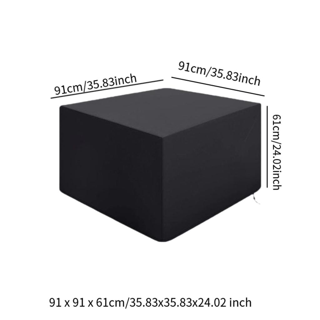 Fire Pit Cover Fire Pit Lid Fireplace Cover Waterproof Sun Protection Firepit Cover Protection for Outdoor Garden Yard Patio