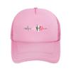 Mexico Flag Heartbeat Mexican Casquette  Unisex Outdoor Hats  Adjustable Snapback Hat New Baseball Caps