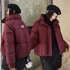 Women's New Solid Color Collar Windproof Lightweight Thickened Fluffy Warm Loose High-quality Fabric Leisure Sports Cotton Jacket