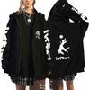 Haikyuu Volleyball Anime Mens Zipper Hoodie Loose Fit Cotton Sweatshirt Teens Casual Wear
