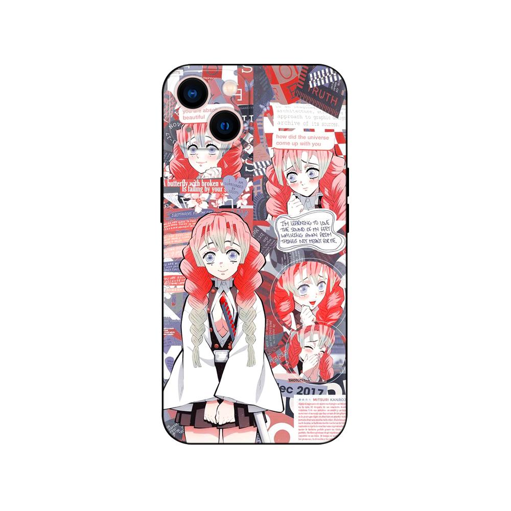 Black Tpu Case For Samsung Galaxy M53 M13 M62 A12 A22 A32 A42 A52 A72 4g 5g A20S Back Cover Demon Slayer Kimetsu Anime