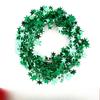 2Pcs Christmas Tree Pendant Wire Glitter Five-pointed Star Garland Home Decoration with Pull Flower Zipper Leaf