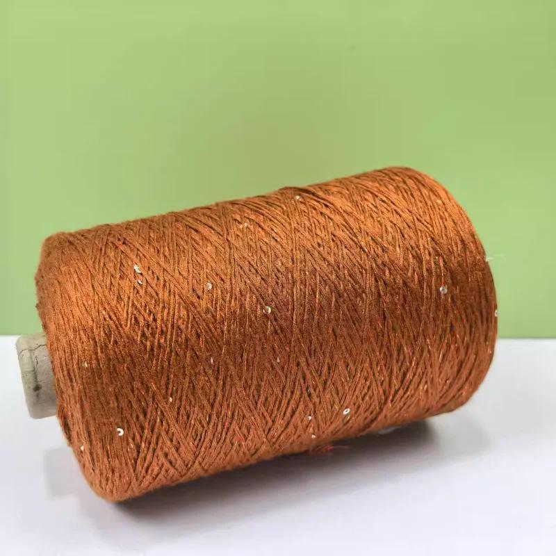 Glitter Mulberry Silk Cotton Thread 500g/Roll Glitter Bead Silk Lace Thread Soft Silky Spring/summer DIY Hand-woven Thread