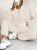 Fall Winter Women's Clothing New Style Ribbed Mesh Long Pants Casual Two Piece Set Outfit for Women