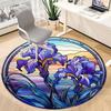 1pc Iris Stained Glass Chair Carpet for Office, , Non-slip Carpet, Very Suitable for Offices, farmhouses,Outdoor Carpet Yy251120082