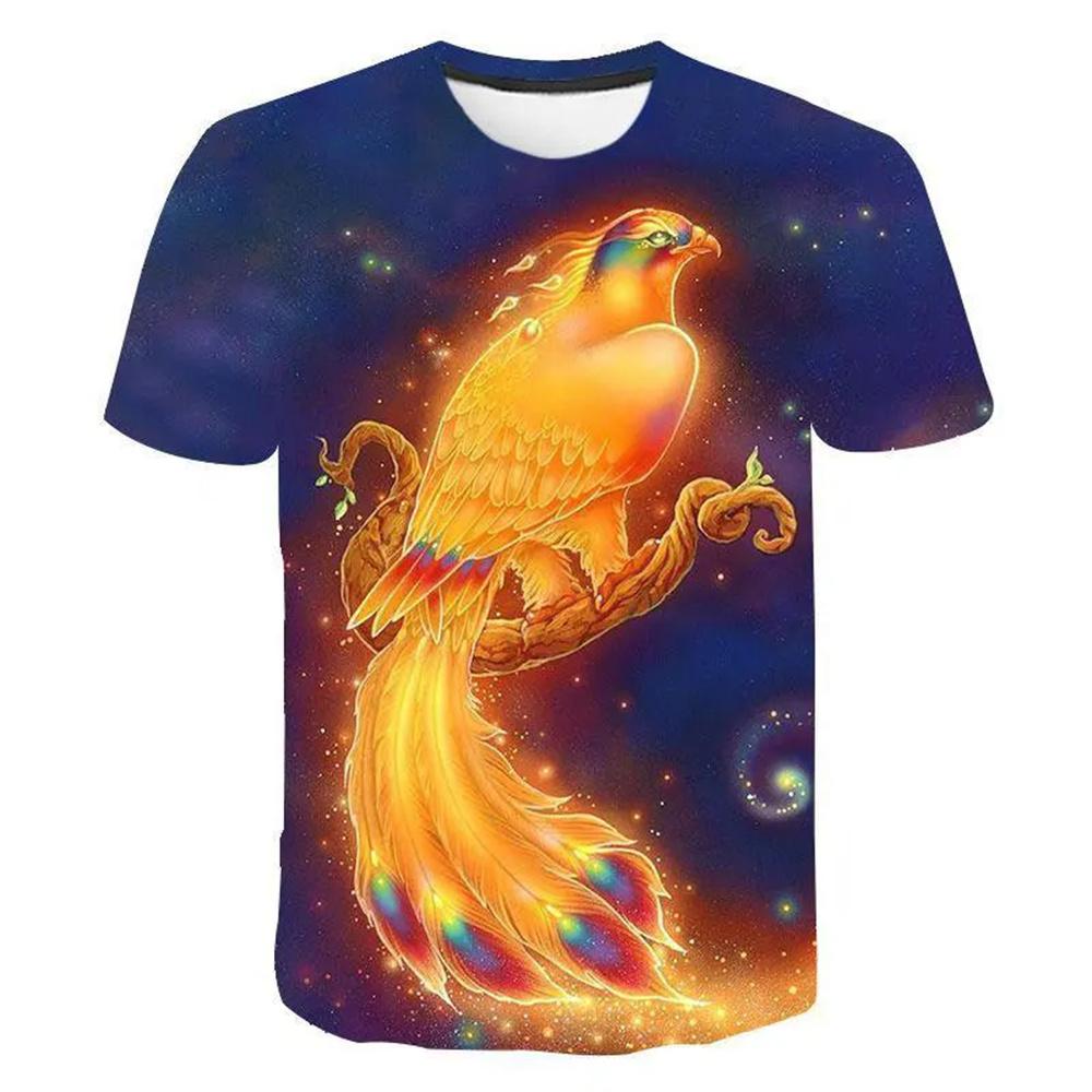 2025 Retro Animal 3d Print Boy T-Shirts Fashion Short Sleeved Casual T-Shirts Boys' Clothing Children T-Shirts