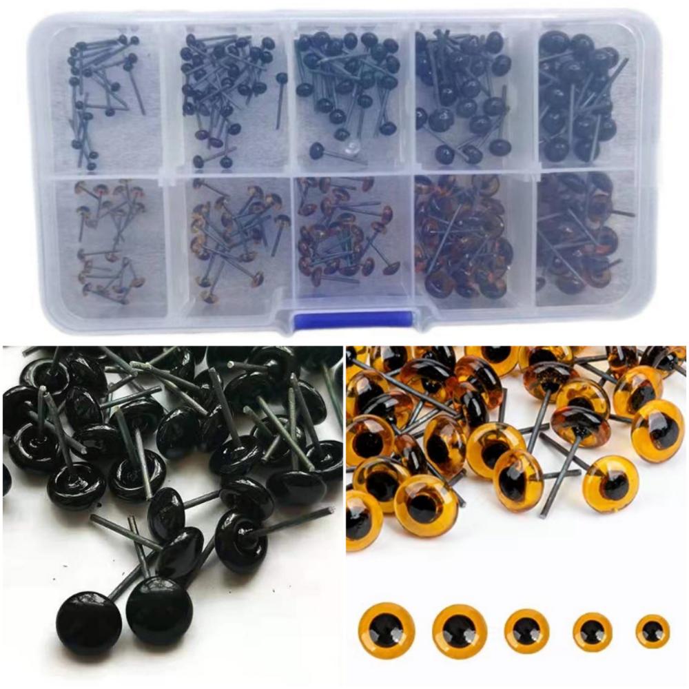 100PCS Creative 3-12mm Dolls Glass Eyes Glass Toys Accessories Doll Eyes DIY Needle Felting Doll Safety Eye Cartoon Dolls