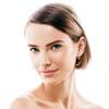Silvere Glam Cross-border Best-selling Cross-shaped Moissanite Earrings, Women's U-shaped Personalized Hip-hop Ear Clips, Silver Gold-plated Earrings