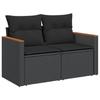 VidaXL Garden Lounge Set with Cushions 4 Pcs, Patio Sofas, Patio Furniture Set, Outdoor Furniture, Black 3225929