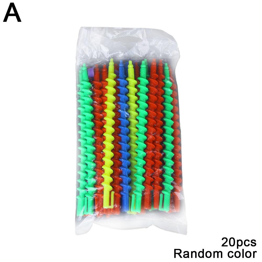 

20Pcs/lot Heatless Hair Roller Spiral Hair Curling Irons Universal Spiral Perm Bars DIY Hair Curling Rods For Hairstyling Tools
