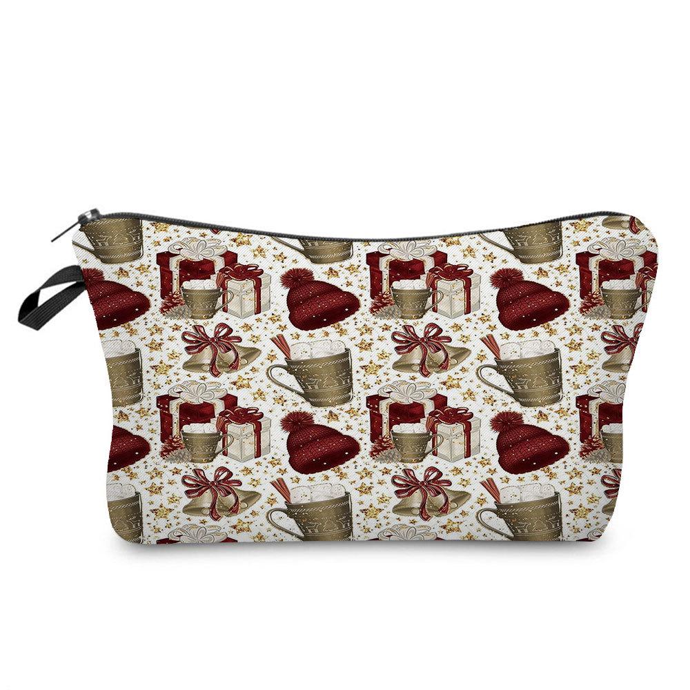 Women Snowman Print Cosmetic Bag Toiletries Organize Travel Storage Case 6766