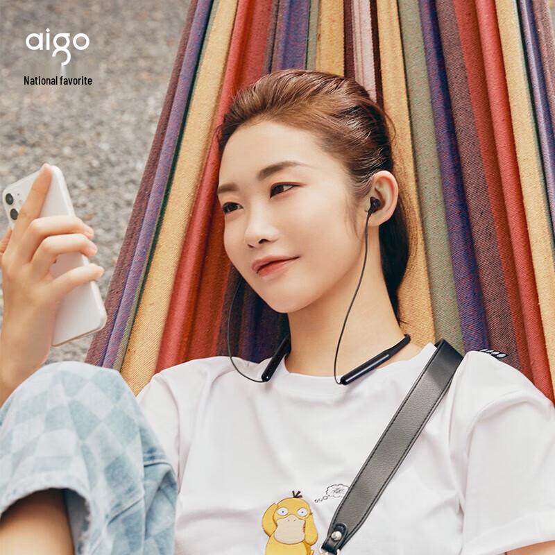 aigo W03P Sport Bluetooth Neckband Semi-in-Ear Earphones