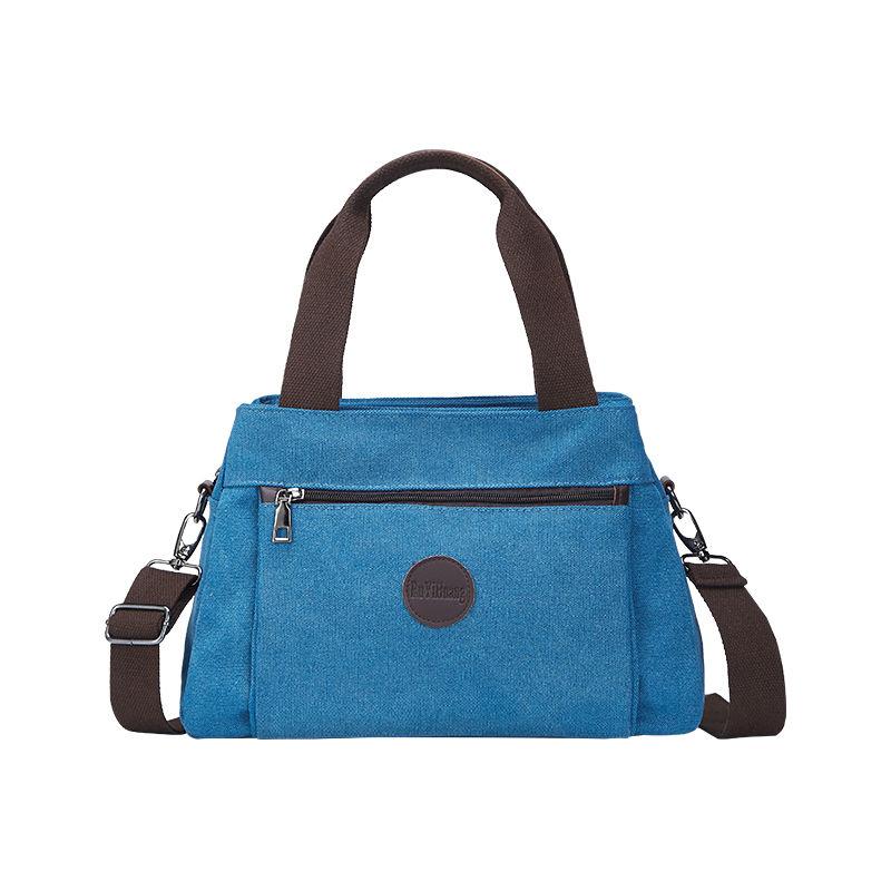 Canvas Bag Women's Versatile Casual Messenger Bag Multifunctional Single Shoulder Bag Large Capacity Handbag