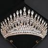 Luxury Zinc Zinc Alloy Princess Crown Sparkling Rhinestone Diadem Girls Party Headbands  Stage Performances