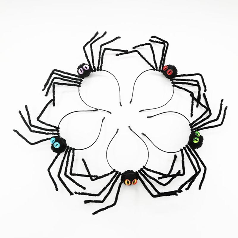 Spider Headband Halloween Goth Headband Halloween Tiara Hair Hoop Photo Shoot Hairbands Women Gothic Hair Accessories