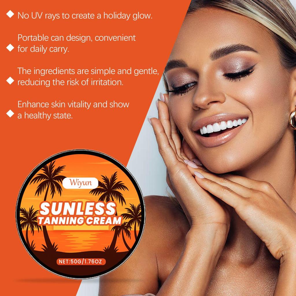 Sunless Tanning Aid Cream Plant Oil Glossy Moisturizing Even Skin Tone For All Seasons Tanning Aid Body Cream