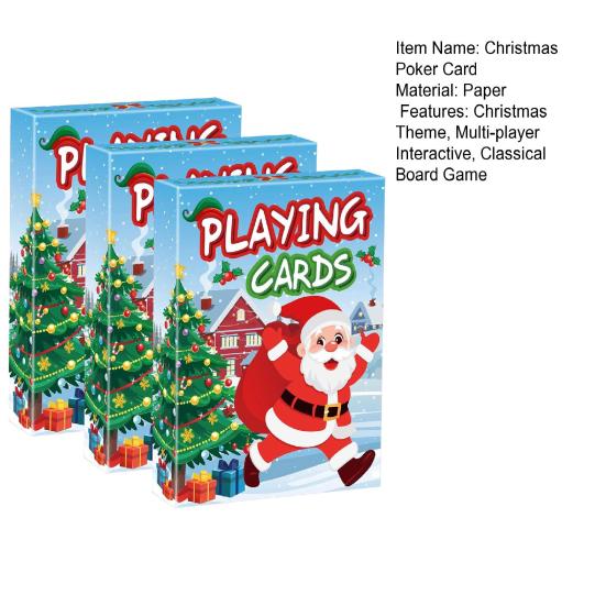 36925 Sets Weihnachts-Pokerkarten Weihnachten Weihnachtsmann Thema Kartenspiel Kinder