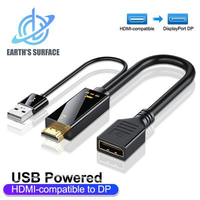 4K HDMI-kompatibilní na DisplayPort DP konvertorový kabel HDTV samec na DP samice adaptér konverzní kabel pro notebook PS5 Xbox monitor