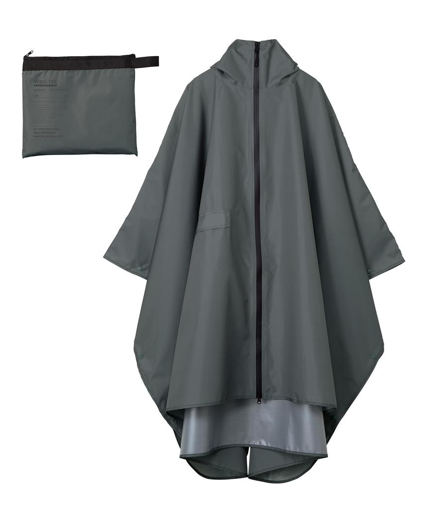 World Party IZA Rainbreaker and Simple and with a Brim and Perfect for Outdoor and Wpc. Poncho, Gray, Men's Women's, Stylish, Large, Hood, Activities,