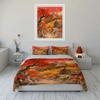"""Herbstlandschaft Chinesisches Kunstwerk Set" Weiche Bequeme Bettbezug Bettwäsche Set Enthalten 1*Bettbezug & 2*Kissenbezüge Geschenk"""