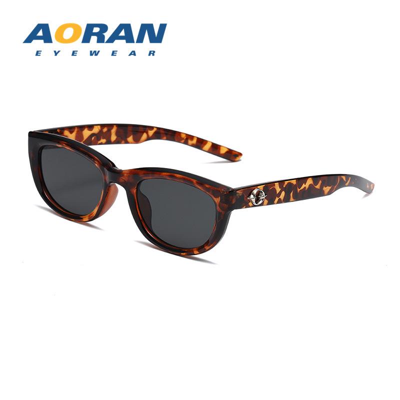 Unisex Oval Sunglasses: European & American Style, Fashionable Small Frame, UV Protection, Perfect for Driving.
