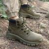 New Large Size Outdoor Hiking Shoes Field Training Tactical Boots Medium and High Top Wear-resistant Climbing Shoes