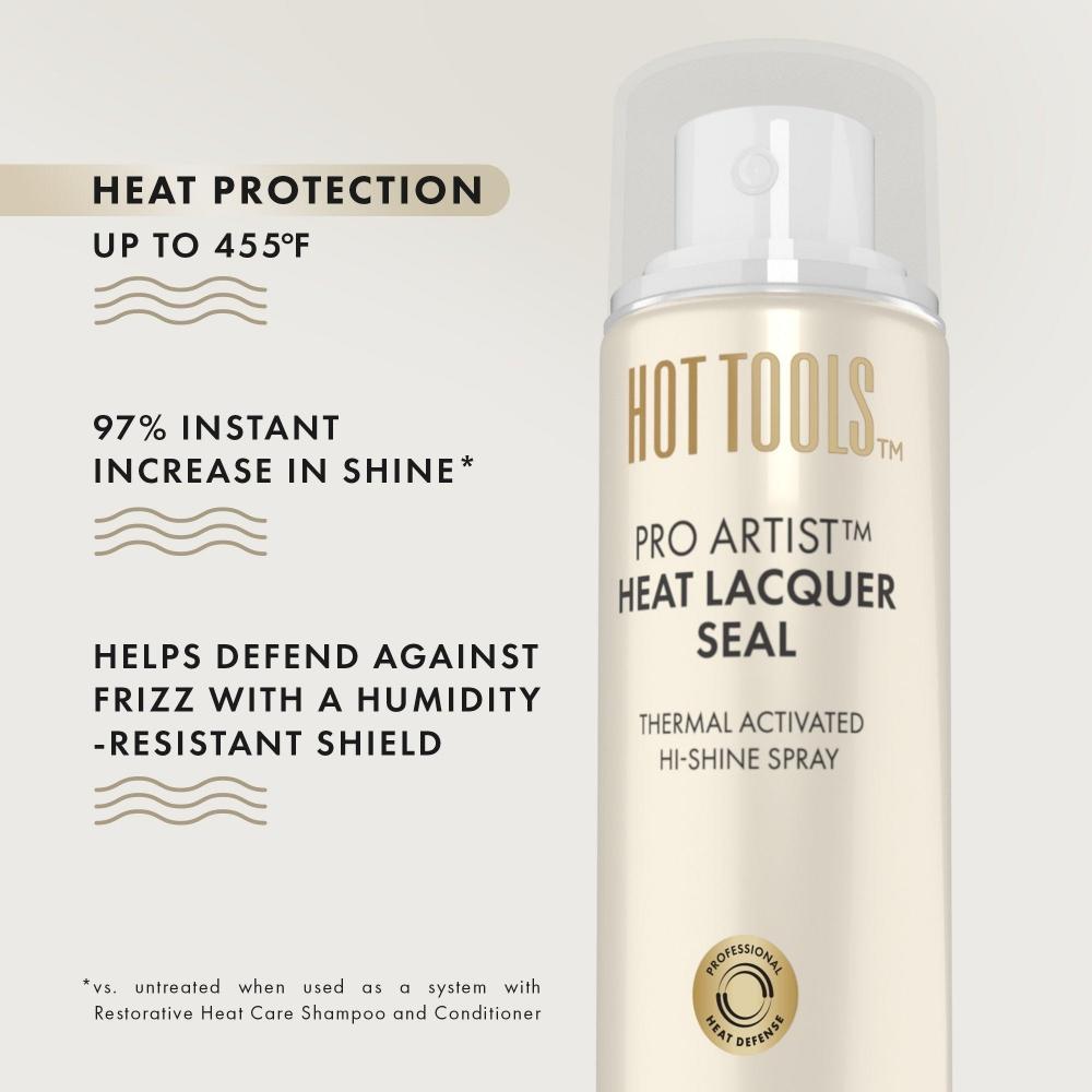 Hot Tools Travel Size Pro Artist Heat Lacquer Seal Thermal Activated Hi sHine Spray 1.6 Oz