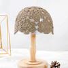 Fashion Flower Embroidery Hollow Crochet Knitted Hat French Retro Beanie Accessories