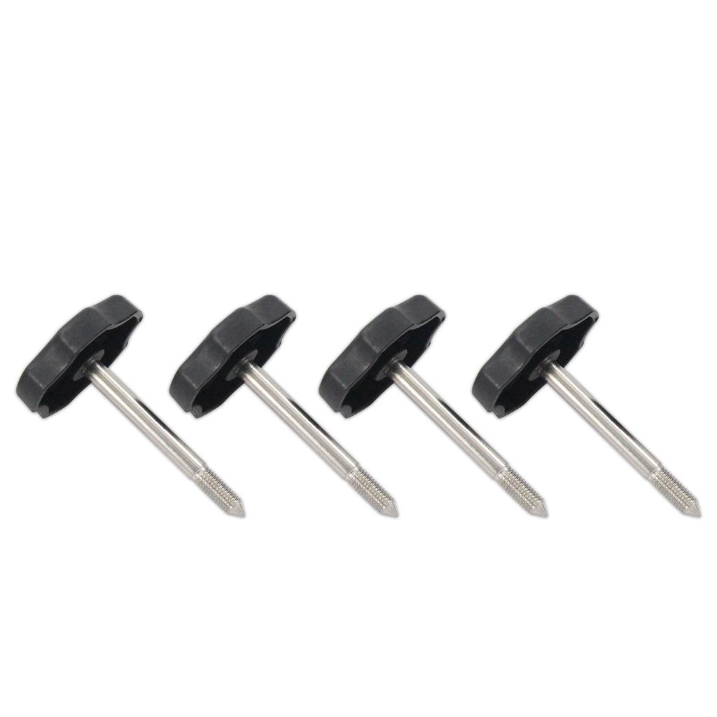 6-Pack Soft Top Window Frame Knobs for 2007-2018 Jeep Wrangler JK 4-Door