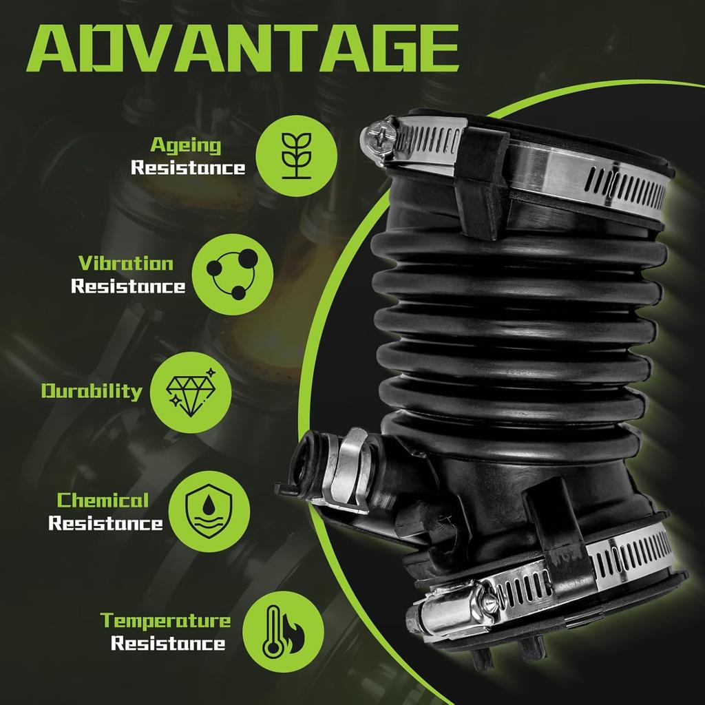 Engine Air Intake Hose Tube With Clamps Compatible With 2012-2015 Honda Civic 1.8L 2013-2015 Acura ILX 2.0L 2.4L Replaces Part #17225-R1A-A01