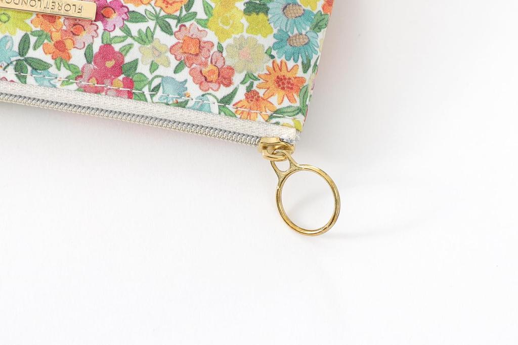 DDintex FLORET LONDON BASIC Pouch, Sandra Spring, Yellow, 15 X 10.5 X 4.5cm [Liberty Print]