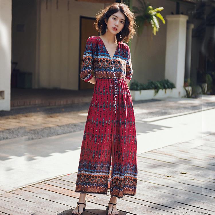 Seven Sleeves Bohemian Beach Dress 