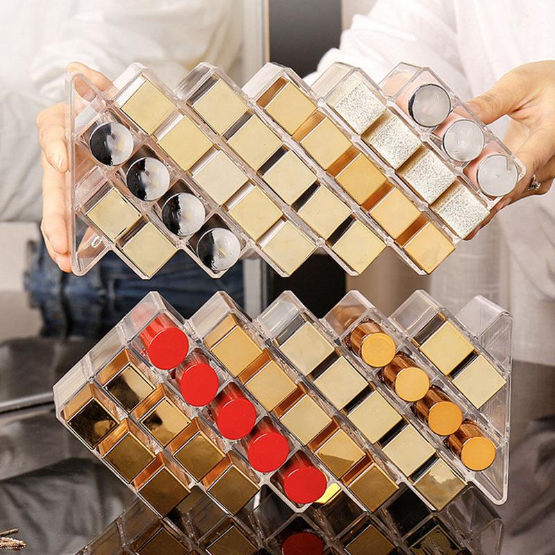 Vertical Lipstick Storage Rack, Lipstick Storage Box, Cosmetics Storage Box Display Stand for Lipstick Glaze Lipstick Rack