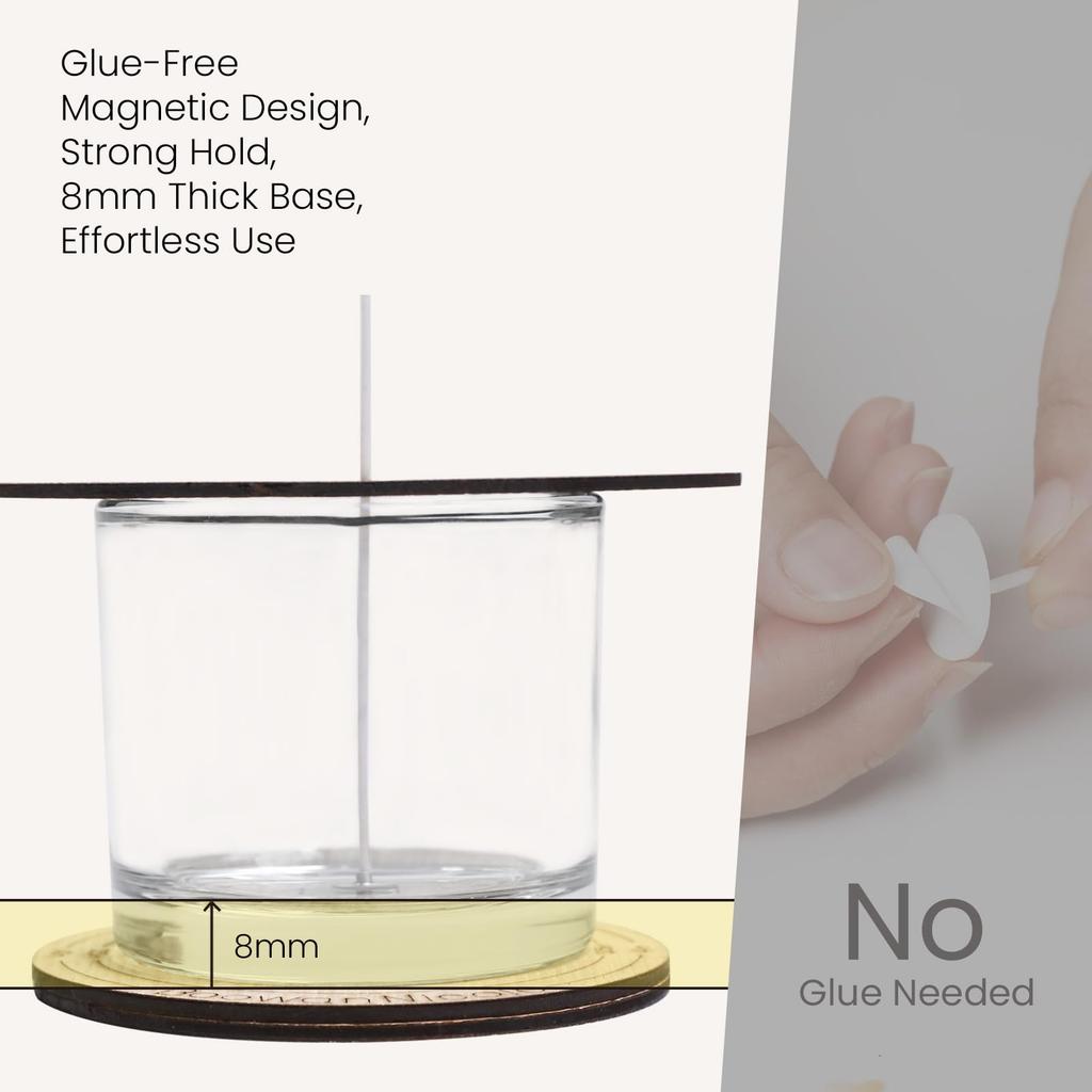 Universal Candle Wick Centering Tool For Candle Making - Centers Wick In 1 Second, Wick Holder Works With Most Candle Jars And Refill Sizes