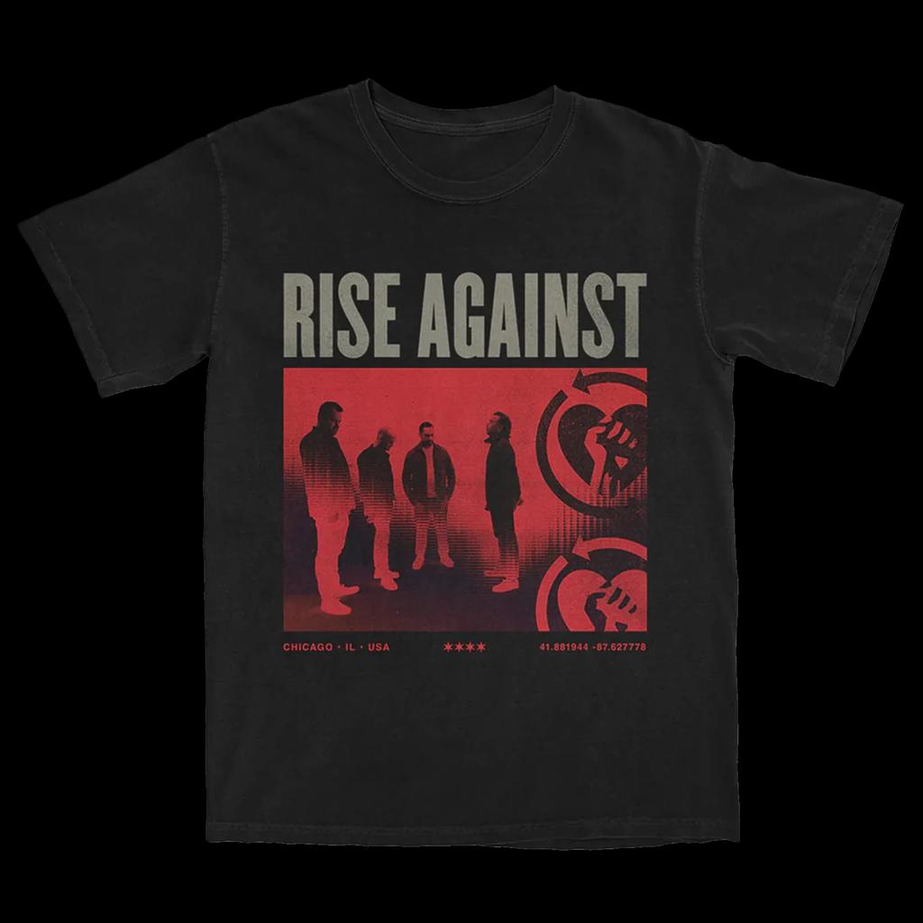 Fashion Hip Hop  Usa Rise Against Punk Band Graphic Unisex Womens Cotton TShirt Streetwear Vintage Fashion Unisex Summer Casual Tee