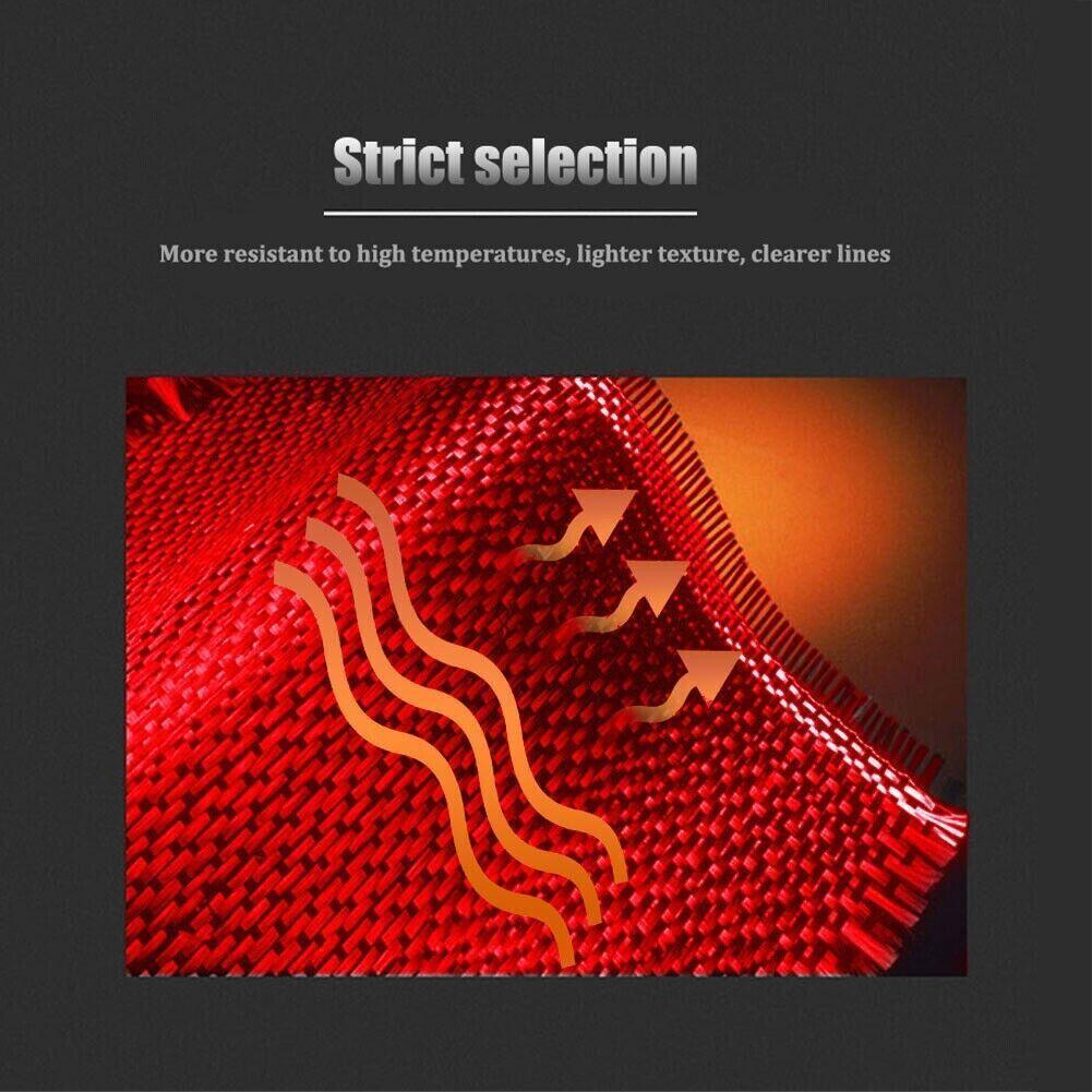 Red Carbon Fiber Co-pilot Glove Box Handle Cover Trim For Jeep Cherokee 2014-18
