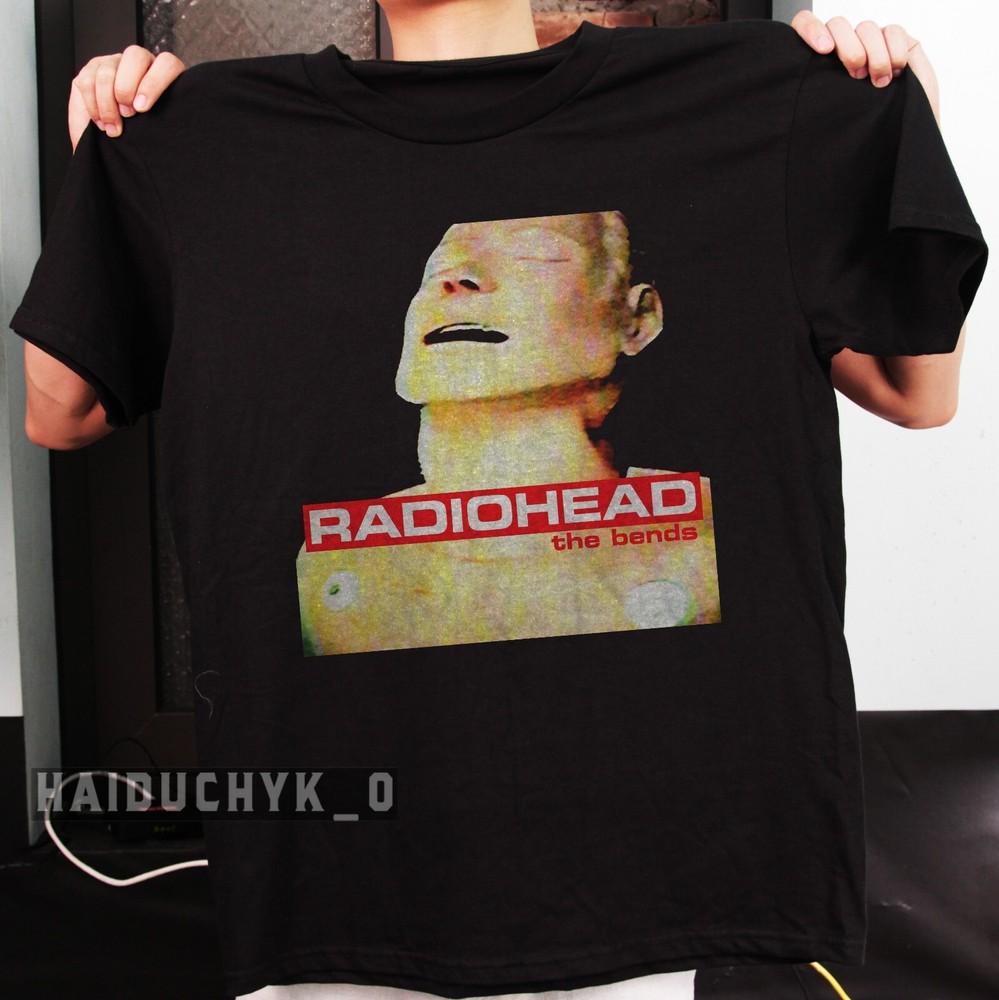 Radiohead Tee The Bends Album Rock Band Unisex Black T-shirt - Free Shipping Unisex T-Shirt XXL