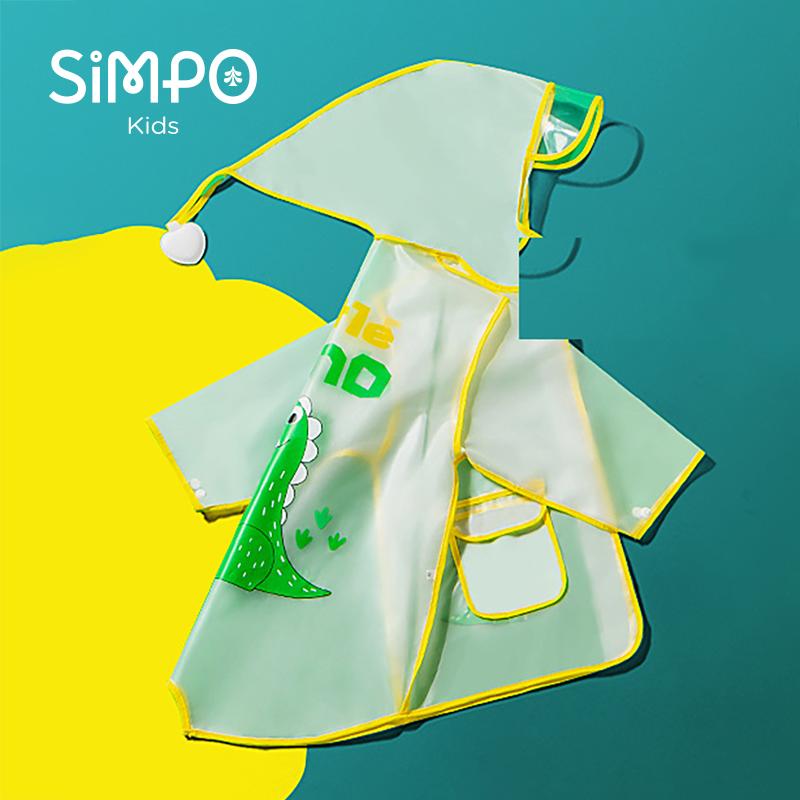 Children's Raincoat Boys And Girls Transparent Poncho Waterproof Kindergarten Rainwear Kids‘ EVA Raincoat With Storage Bag