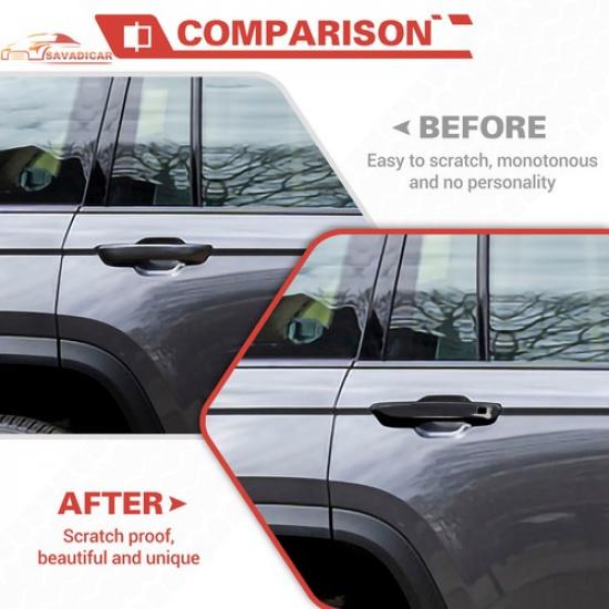 Gloss Black Exterior Door Handle Decor Cover Trims for Jeep Grand Cherokee +
