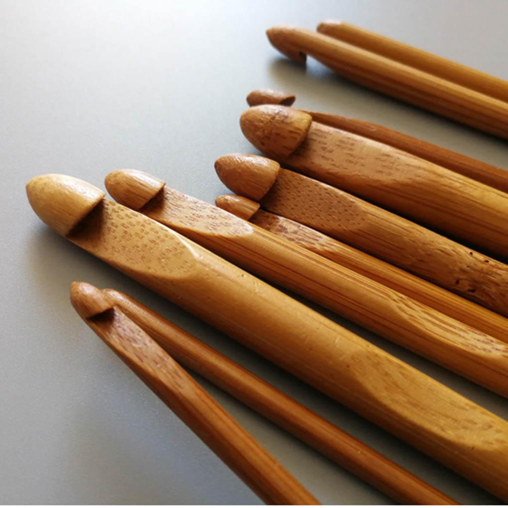 Bamboo Hook Handle Crochet Weave Needle Multipurpose Long-lasting Exquisite Simple Operation Smooth Surface Sewing Supplies
