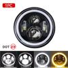 7 Inch Motorcycle Headlight LED Lights Halo DRL Lamp For Royal Enfield Himalayan 400 411 650 350 Cafe Racer 7" Moto Headlight.
