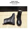 Women's British Style Round Toe Martin Boots - Autumn/Winter 2024, Thick Sole with Plus Velvet, Short Boots for Female Students