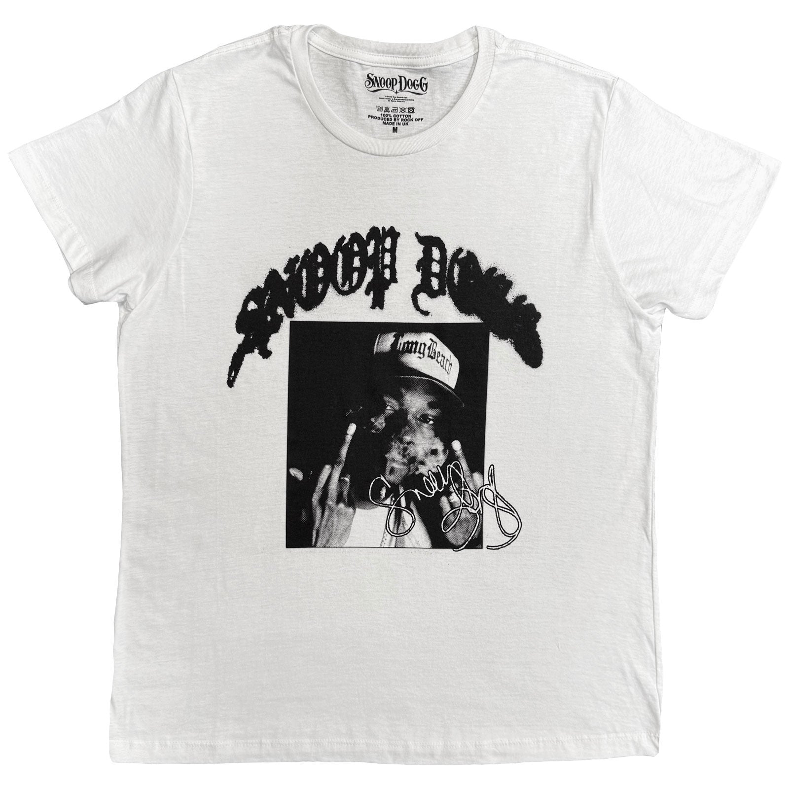Snoop Dogg TShirt Middle Finger White OFFICIAL NEW S