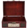 FTVOGUE Vintage Wooden Storage Box Small Size Book Jewelry Storing Storage Organizer Treasure Chest Home Decor(#3: Stamp)