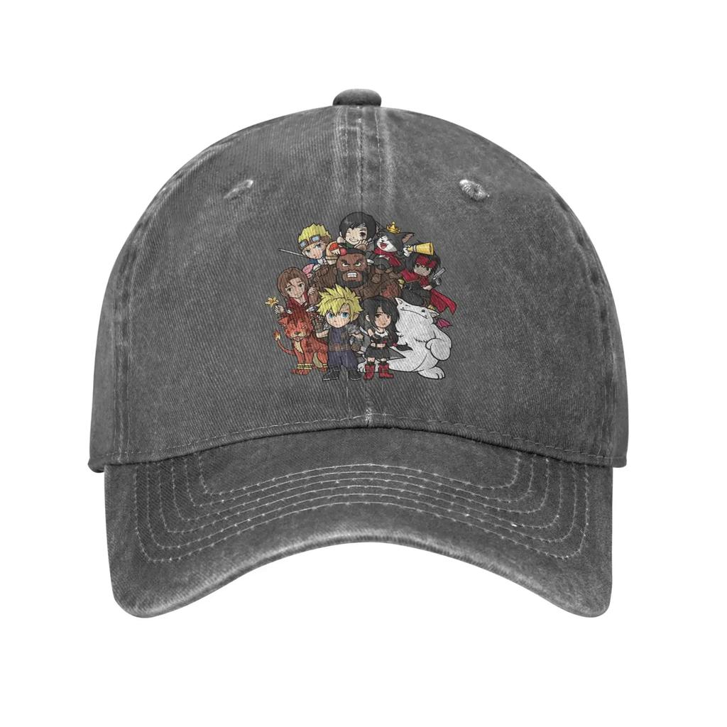 Finaled Fantasyed 7 Lässige Baseballkappe Frühling Chibi Team Trucker-Kappe Großhandel Outdoor-Sport Snapback-Kappe Herren Erwachsene Lustige Kappen