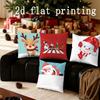 Home Decor Christmas Cartoon Pattern Cushion Suitable For Sofa Bedroom Car Pillow Cover Cushion Rectangular Back Cushion