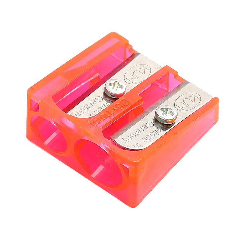 KUM 410K Double Hole Pencil Sharpener with High Hardness and Sharpness Blades, 8mm & 11mm, Brand New PS Plastic.