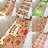 Kawaii Cartoon Capybara Design Carpet NonSlip Rug for Living Room Bedroom Home Decor Area Rug Floor  Mat Sofa Table Mat